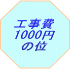 工事費 1,000円の位